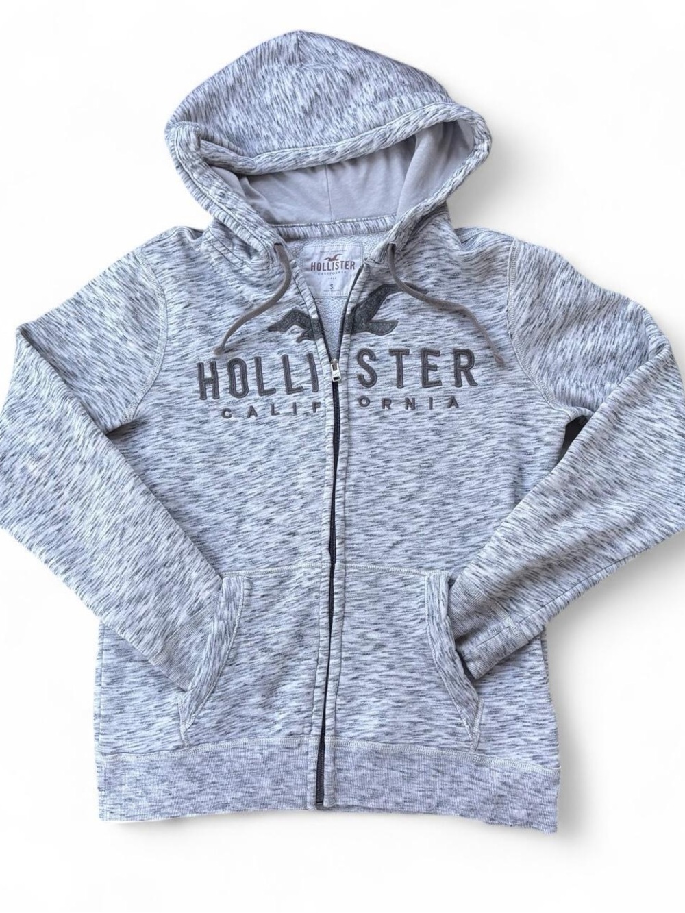 2000s Y2K Hollister California Embroidered Full Zip Hoodie Pacific Merchants S
